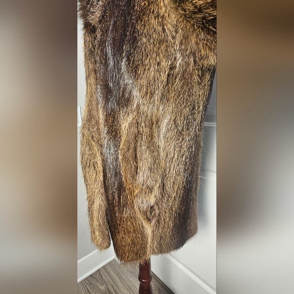 Vintage Fur Jacket Brown Fur Coat - Picture 5 of 16
